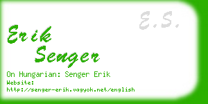 erik senger business card